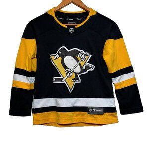 Pittsburgh Penguins Fanatics NHL Home Black Hockey Jersey Youth Boys S/M Blank